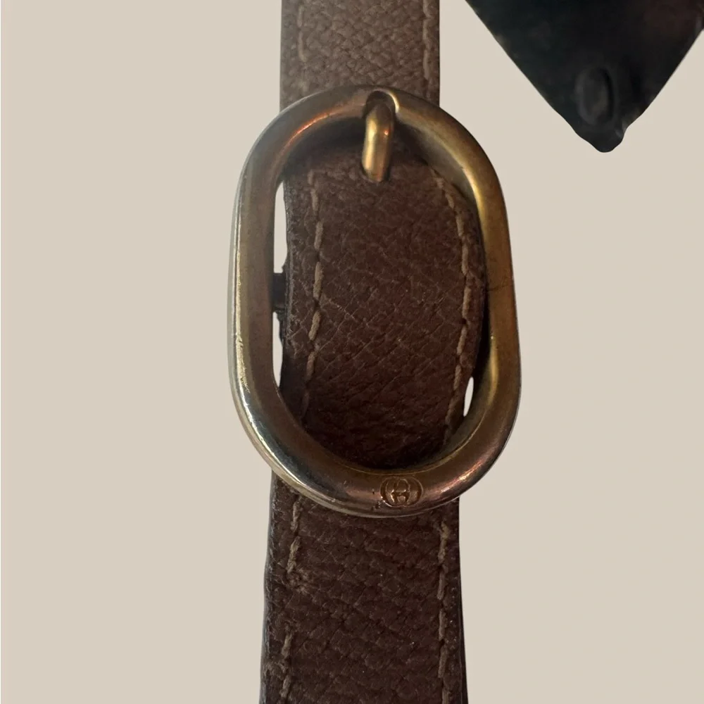 Gucci Beige/Brown GG Canvas Crossbody with Green-Red Web Stripe
